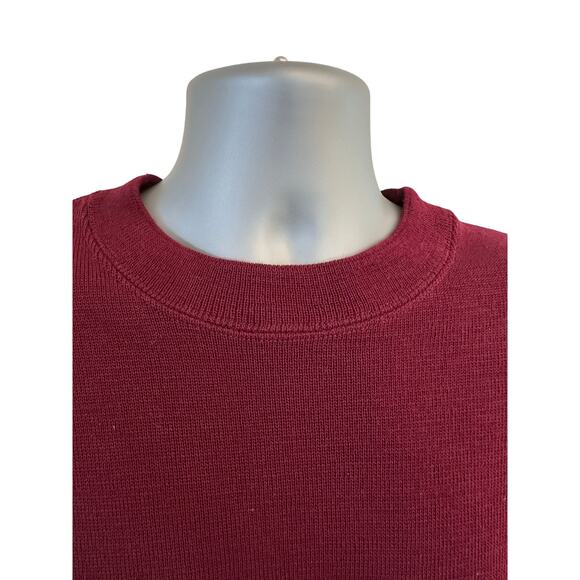 C.C. FILSON Men's L Burgundy 100% Virgin Wool Crew Pullover Sweater-NEW w/Tag - Picture 2 of 10